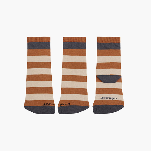 Calzini barefoot a righe Ruggine