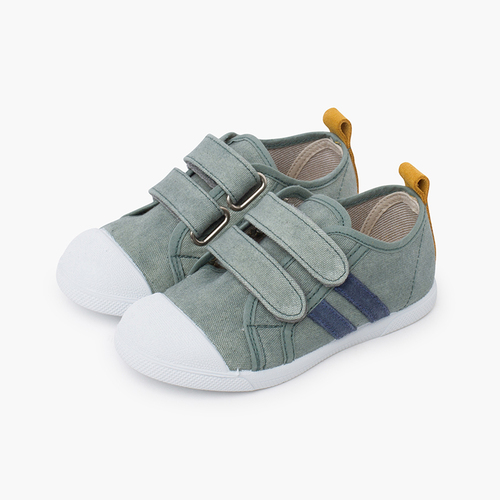 Sneakers morbide tela eco combinata Verde Eucalipto