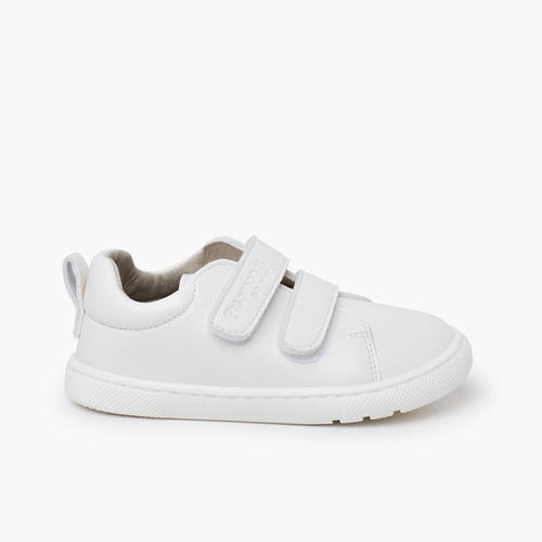 Sneakers barefoot colorate doppia banda a strappo Bianco