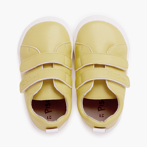 Sneakers barefoot colorate doppia banda a strappo Giallo
