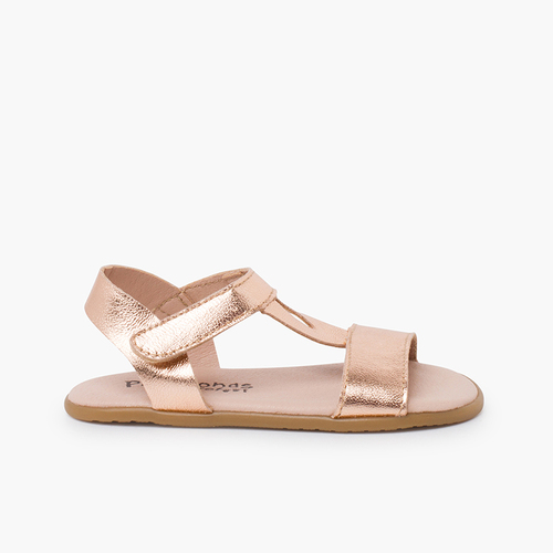 Sandali Barefoot Fasce Metallizzate Bronzo