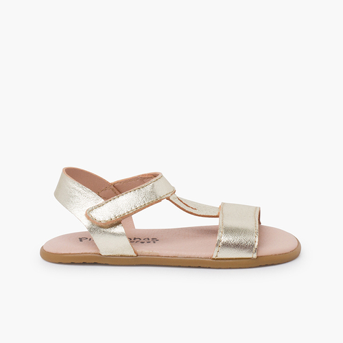 Sandali Barefoot Fasce Metallizzate Oro