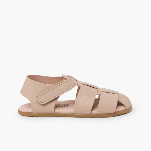 Sandali barefoot fasce pelle Beige