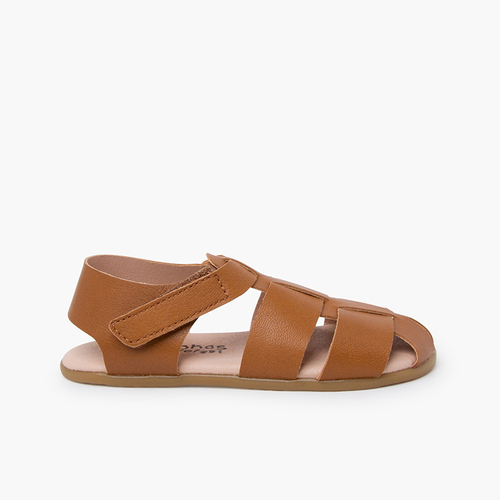 Sandali barefoot fasce pelle Cuoio