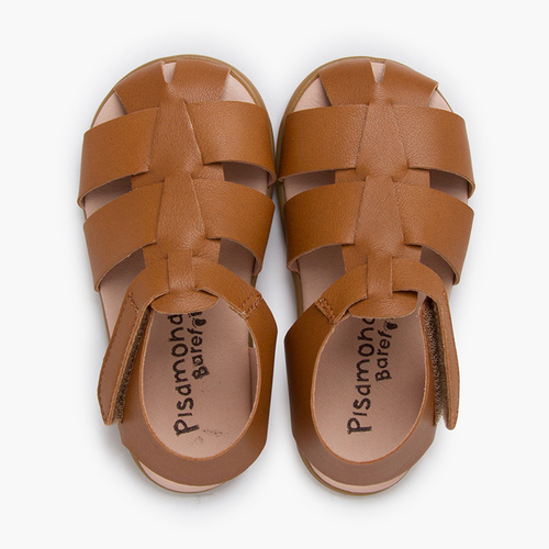 Sandali barefoot fasce pelle Cuoio