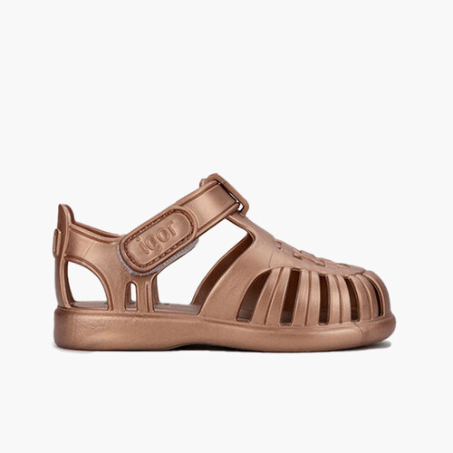 Sandali Tobby metallizzati chiusura a strappo Bronzo