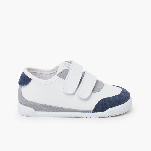 Sneakers barefoot combinate Bianco e Blu