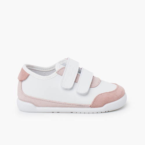 Sneakers barefoot combinate Bianco e Rosa