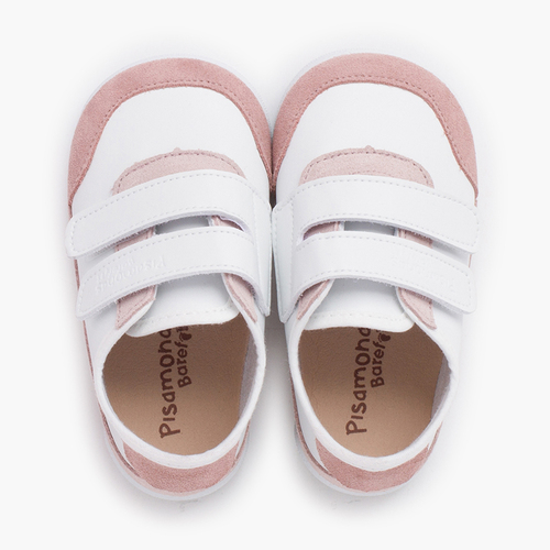 Sneakers barefoot combinate Bianco e Rosa