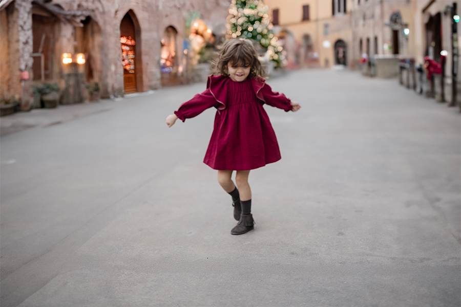 Stivaletti bambina frange punzonatura cerniera