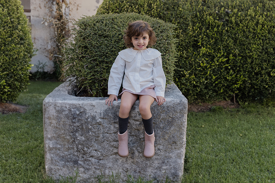Stivaletti pelle barefoot pelliccia tipo agnello