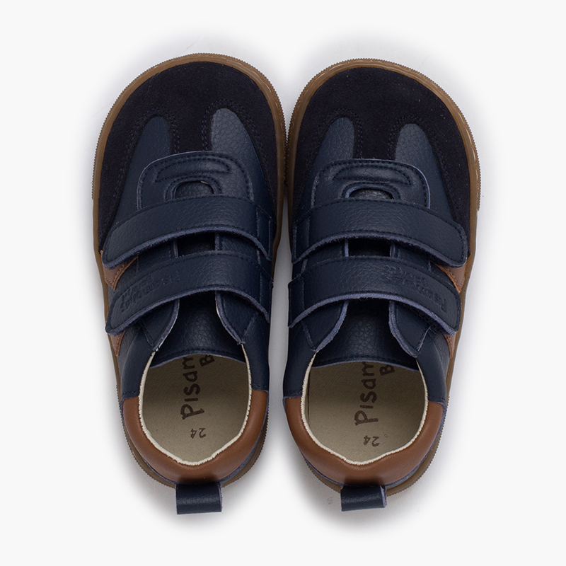 Sneakers Barefoot Bambini Bande Laterali Blu