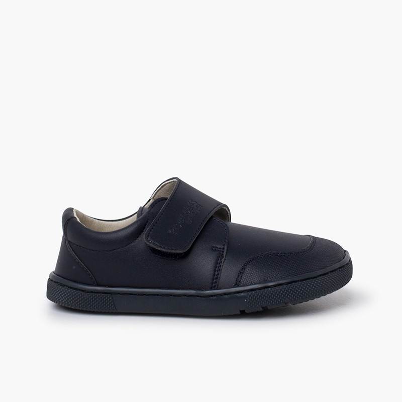 Scarpe Scuola Barefoot Bambino Punta Rinforzata Blu