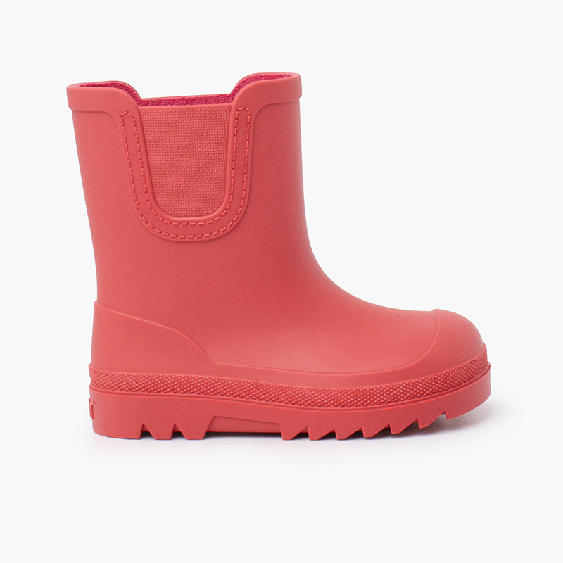 Stivali pioggia barefoot wide tipo Chelsea Corallo