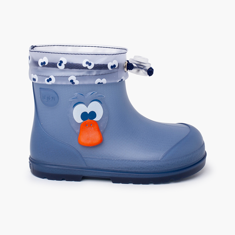 Stivaletti pioggia barefoot regolabili anatra Azzurro