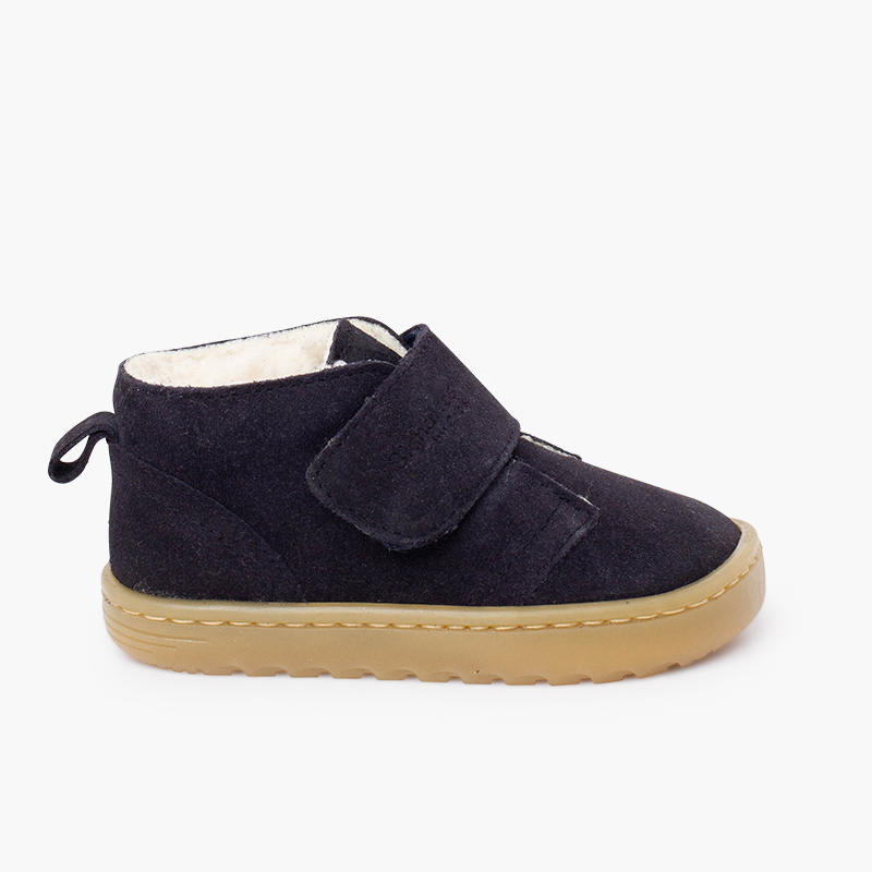 Stivaletti Blanditos pelle scamosciata fodera montone Blu