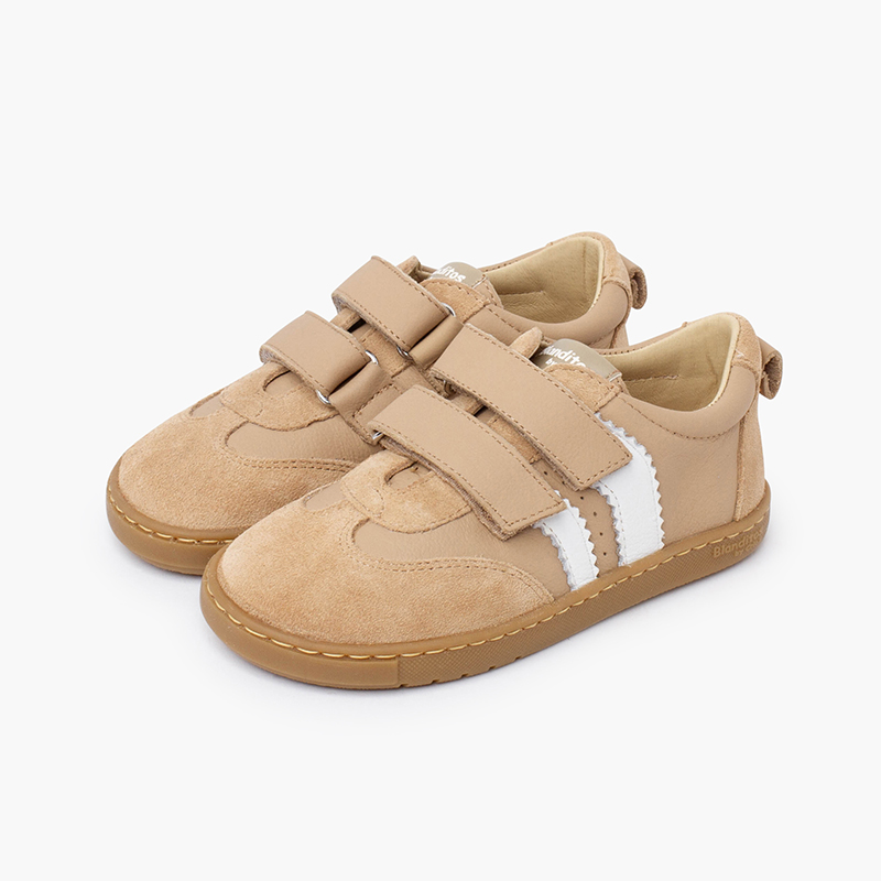 Scarpe sportive Blanditos bande laterali suola caramello Sabbia