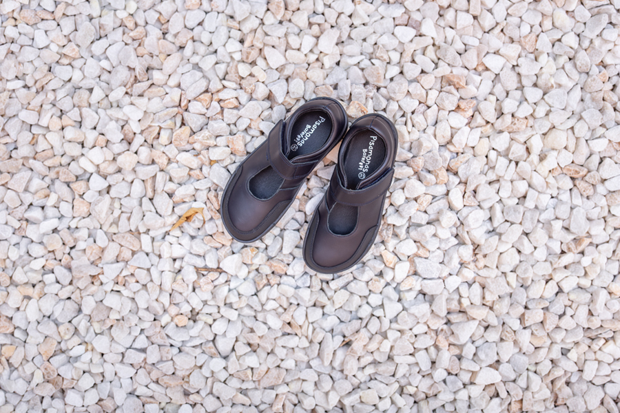 Ballerine con cinturino scuola barefoot pelle bambina