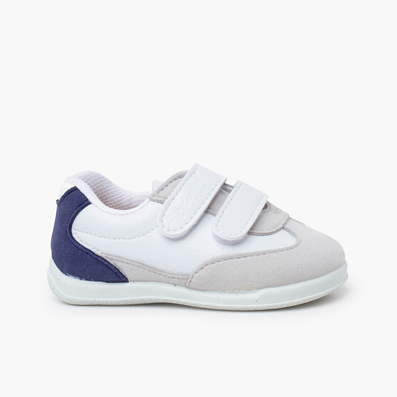 Scarpe sportive minimaliste tallone colorato Blu jeans
