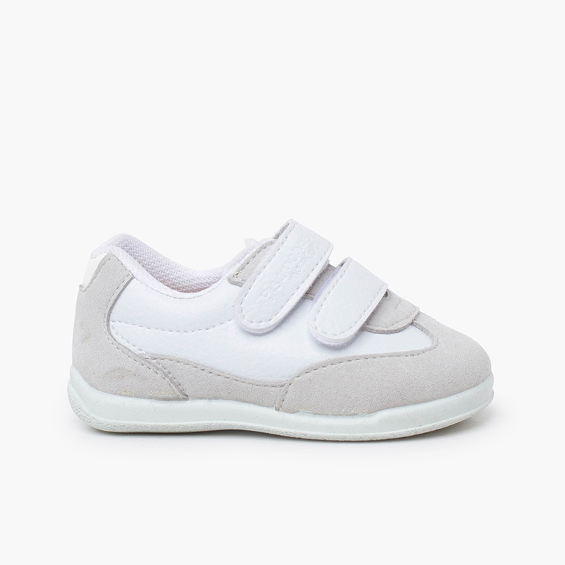 Scarpe sportive minimaliste tallone colorato Bianco
