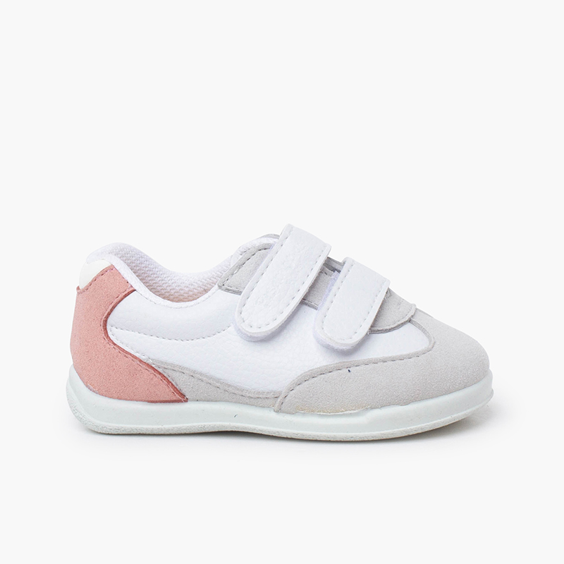 Scarpe sportive minimaliste tallone colorato Rosa