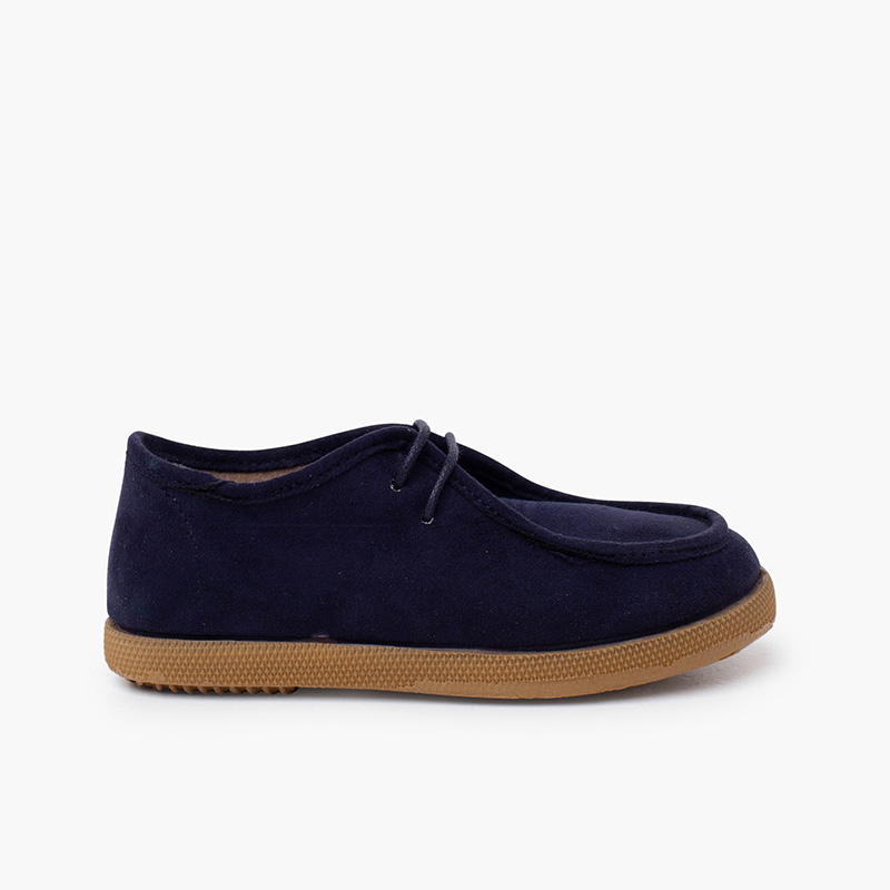 Scarpe da barca Wallaby suede bambino Blu
