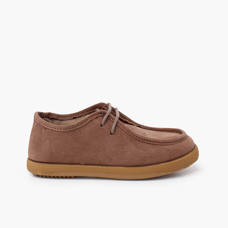 Scarpe da barca Wallaby suede bambino Taupe