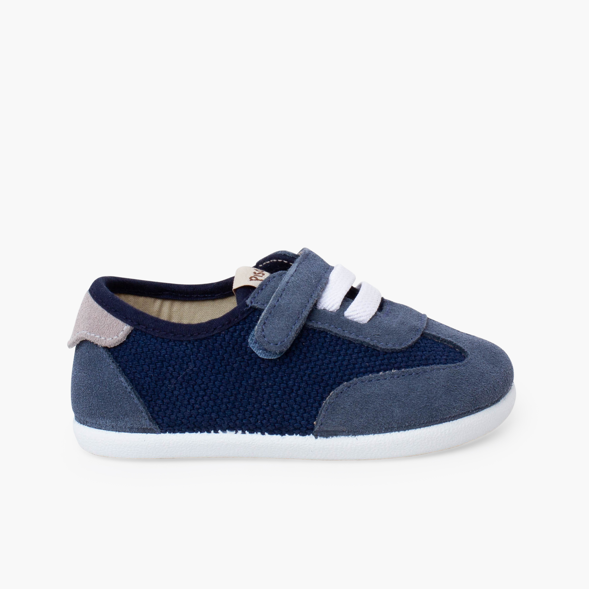 Sneakers barefoot combinate lacci elastici Azzurro