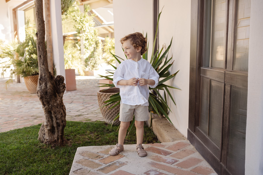 Sandali barefoot bambini tela chiusura larga