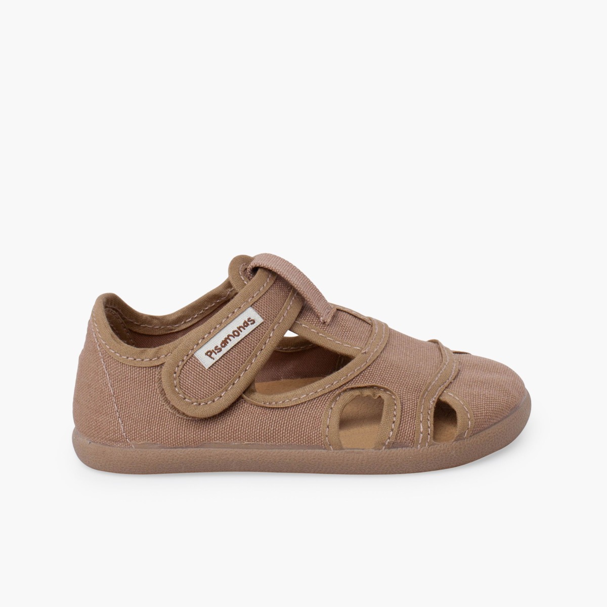 Sandali barefoot bambini tela chiusura larga Terra