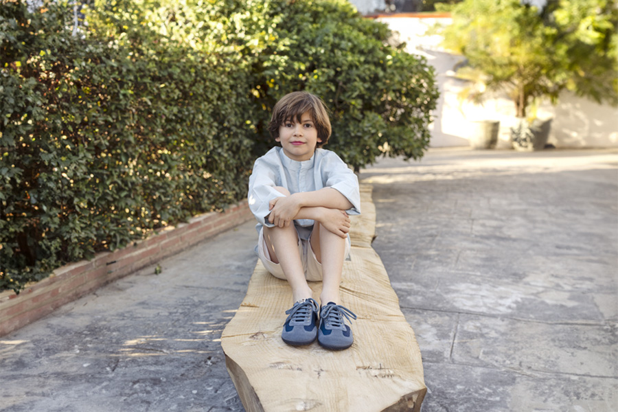 Sneakers barefoot tela e pelle scamosciata taglie grandi