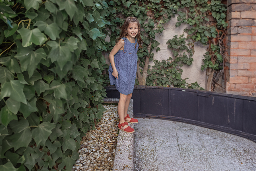 Espadrillas bambina fiocco effetto camoscio
