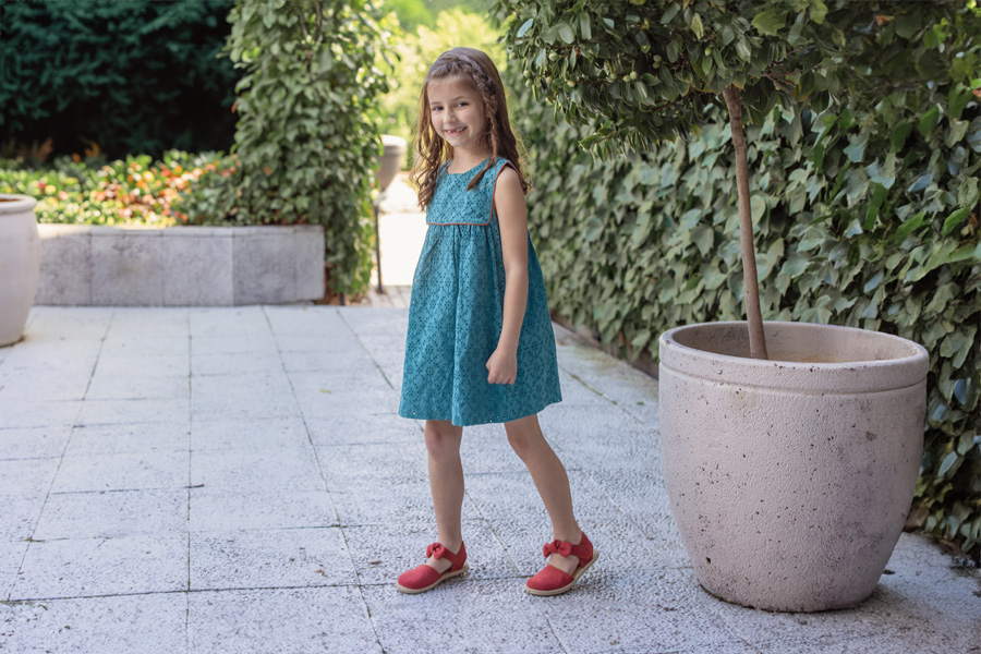 Espadrillas bambina fiocco effetto camoscio