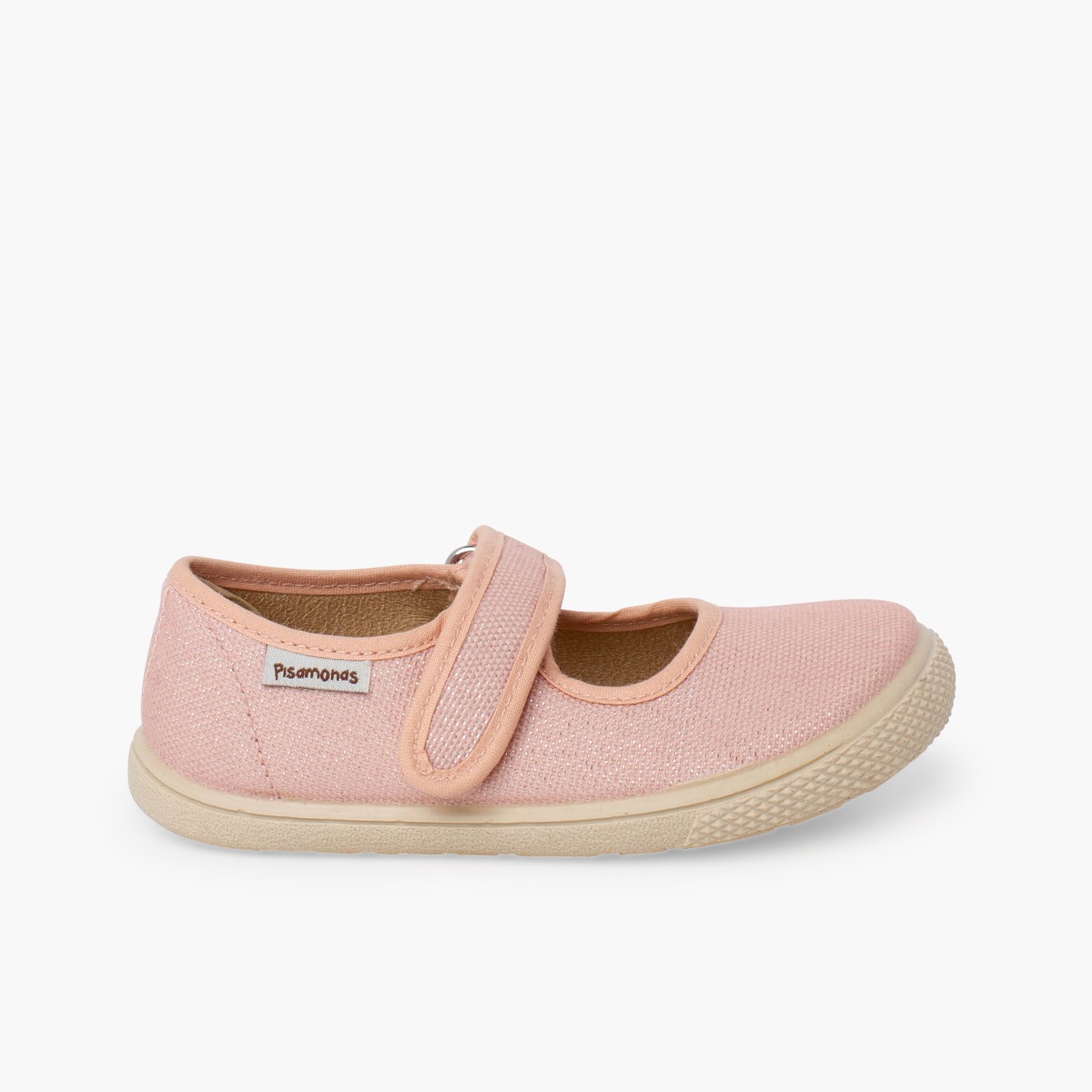 Ballerine con cinturino Bambina Barefoot Luccicanti Rosa pesca