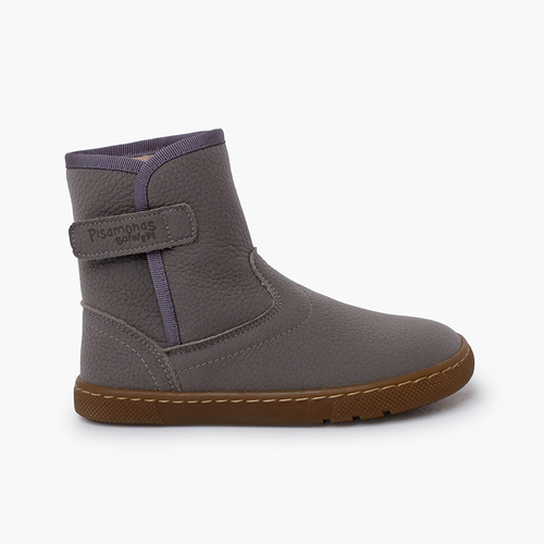 Stivaletti pelle barefoot pelliccia tipo agnello elefante