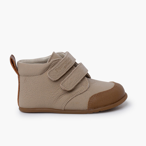 Stivaletti bambini barefoot pelle punta rinforzata Sabbia