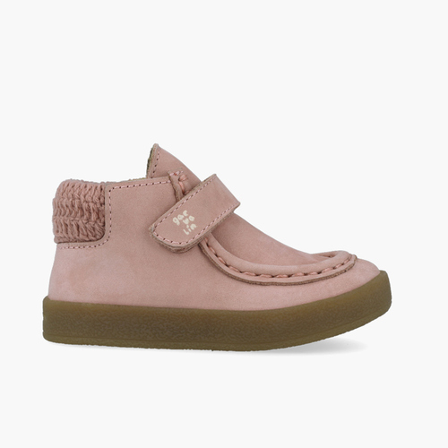 Stivaletti wallaby collo foderato chiusura strappo Rosa