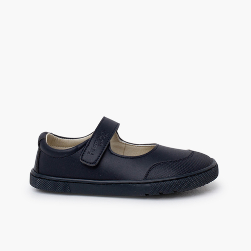 Scarpe scuola Barefoot Chiusura a Strappo Bambina Blu
