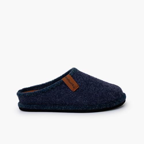 Pantofole zoccolo feltro bambini taglie grandi Blu