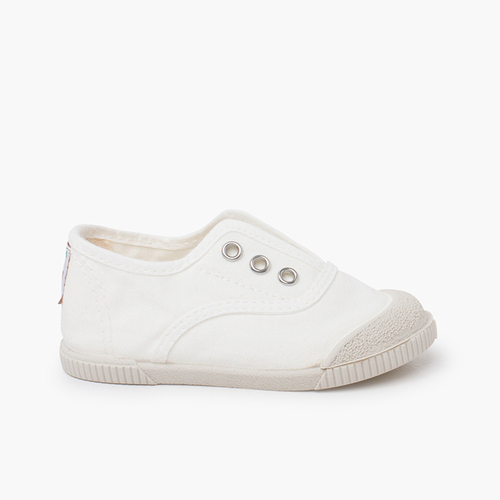 Scarpe barefoot in tela senza lacci Bianco