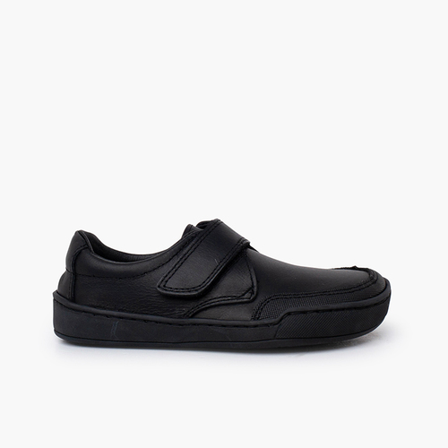 Scarpe scuola barefoot pelle bambino Nero