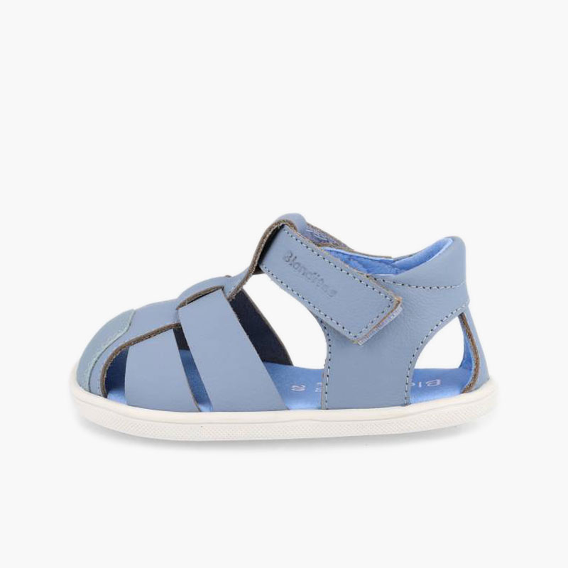 Sandali chiusi pelle bambino Blanditos Azzurro
