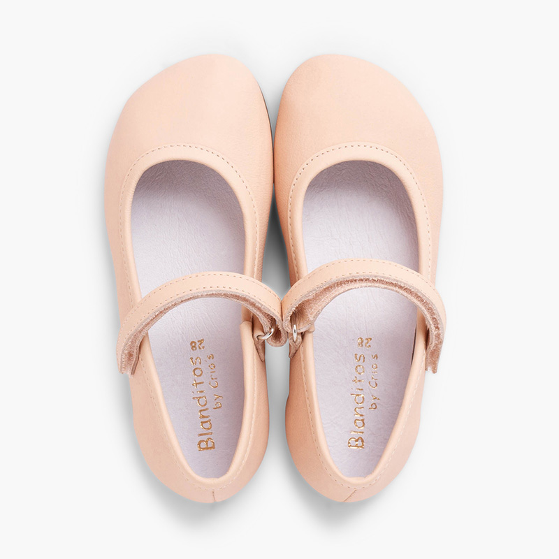 Ballerine con cinturino Blanditos Cerimonia finitura opaca Nude