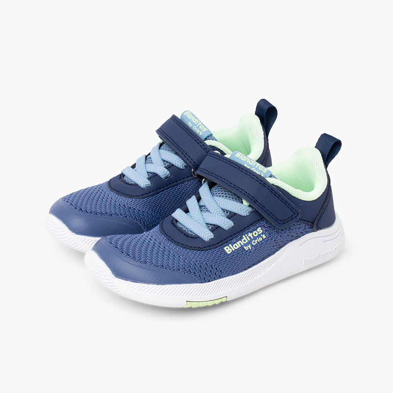 Sneakers Blanditos tessuto a rete chiusura strappo Blu navy