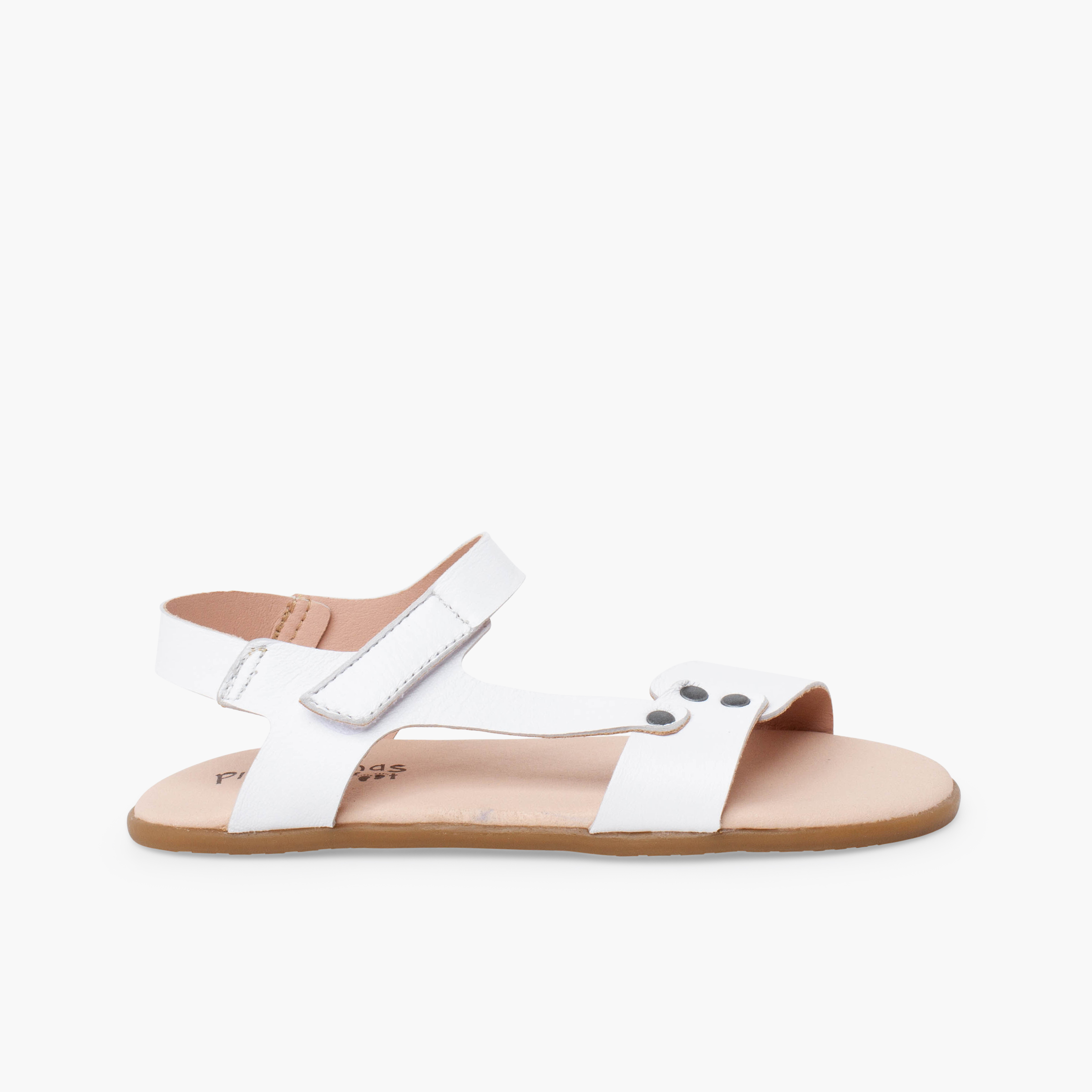 Sandali barefoot pelle borchie Bianco