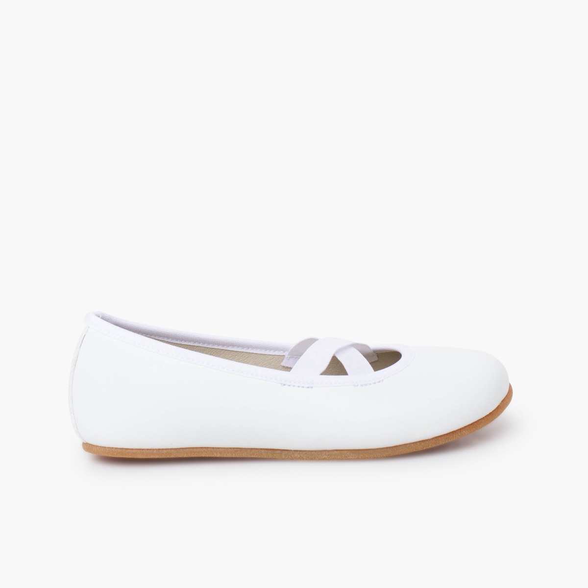Ballerine balletto barefoot Comunione Bianco