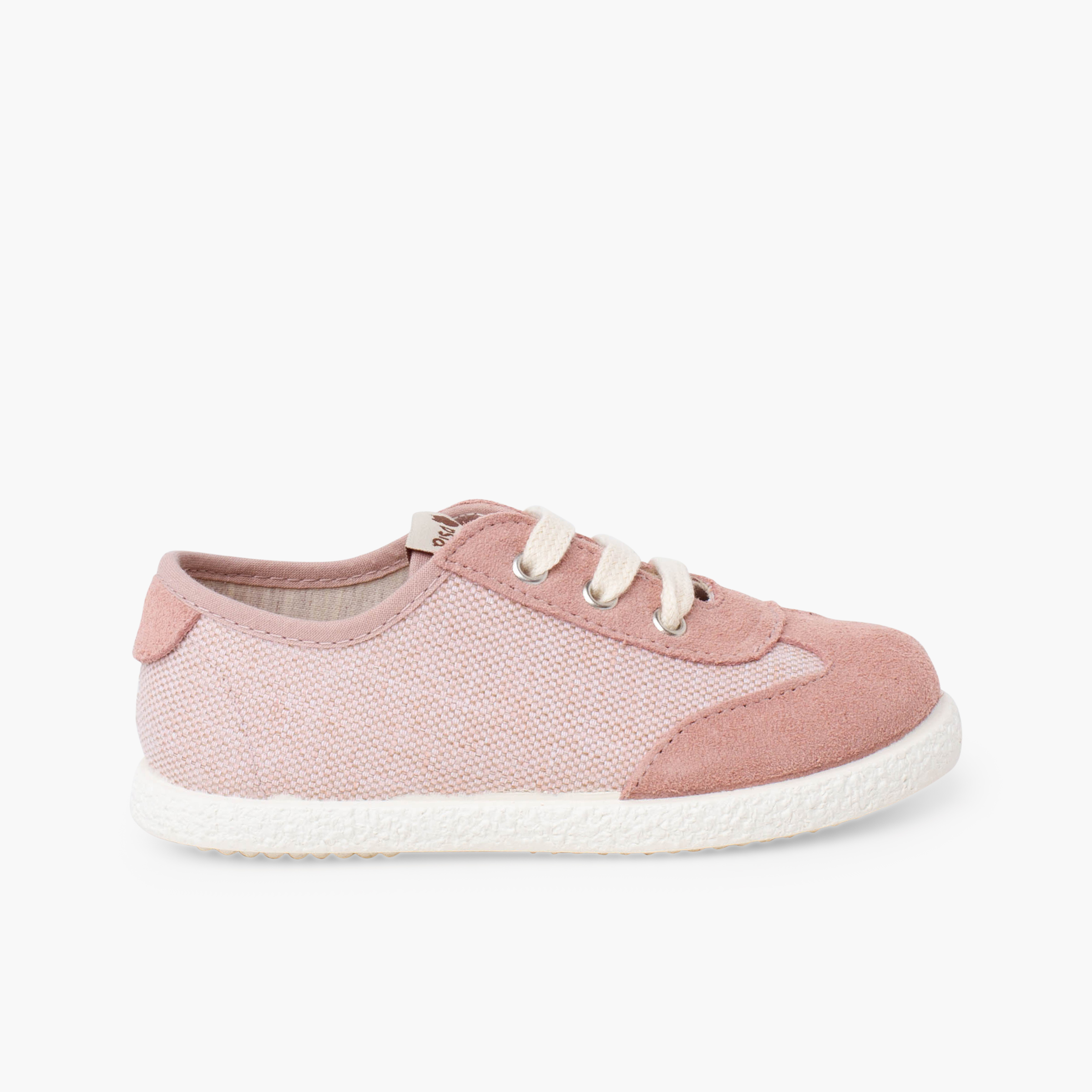 Sneakers combinate scamosciato lacci Rosa