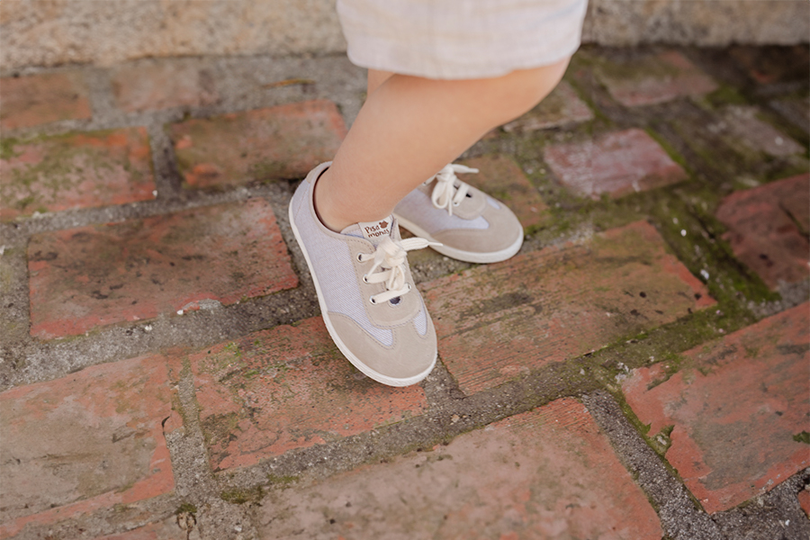 Sneakers combinate scamosciato lacci