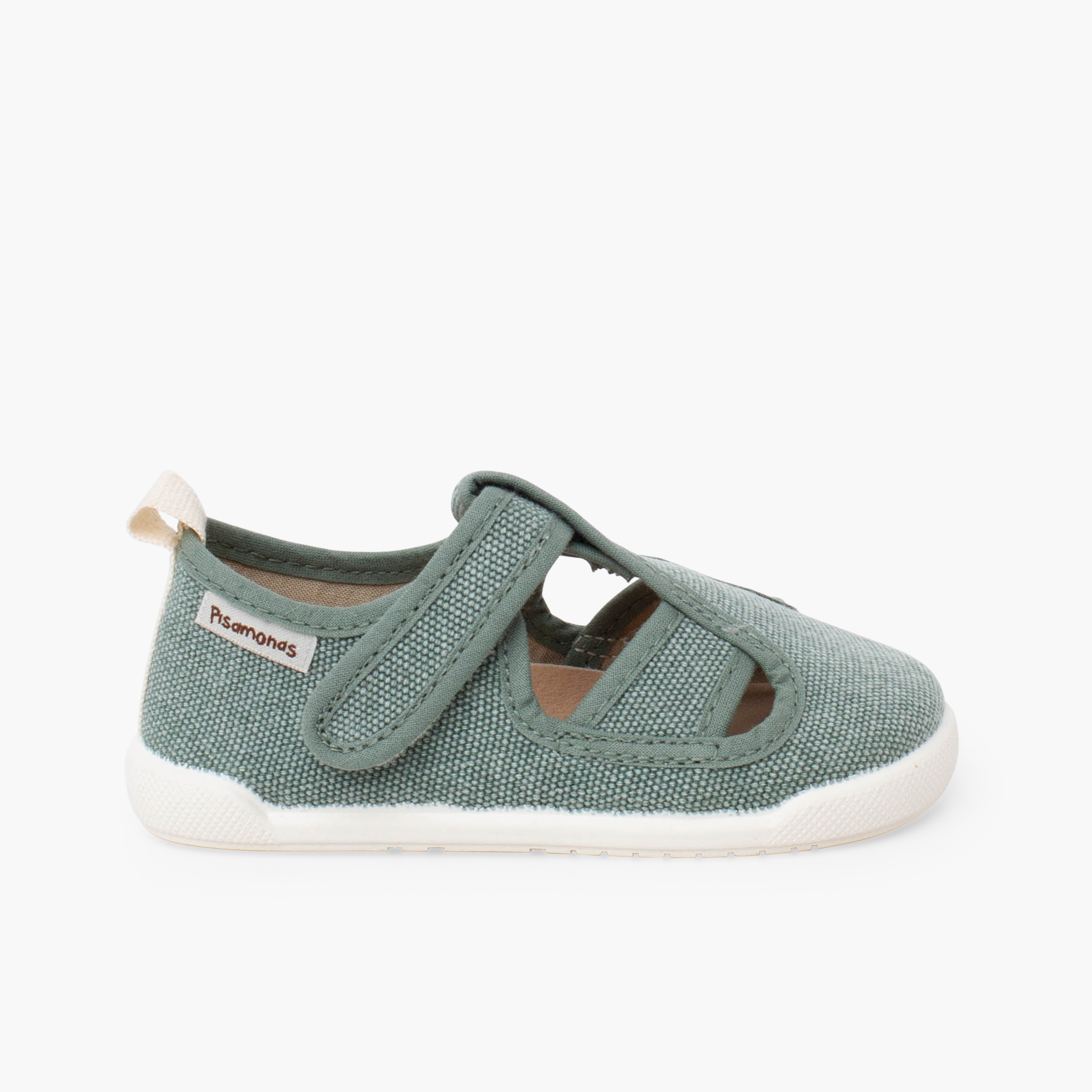 Sandali chiusi barefoot tela bambino Verde