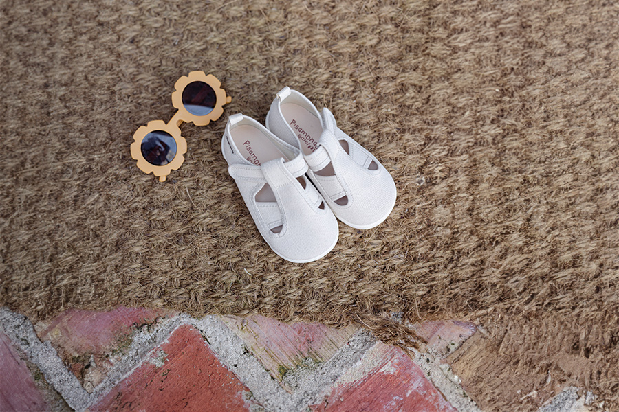 Sandali chiusi barefoot tela bambino